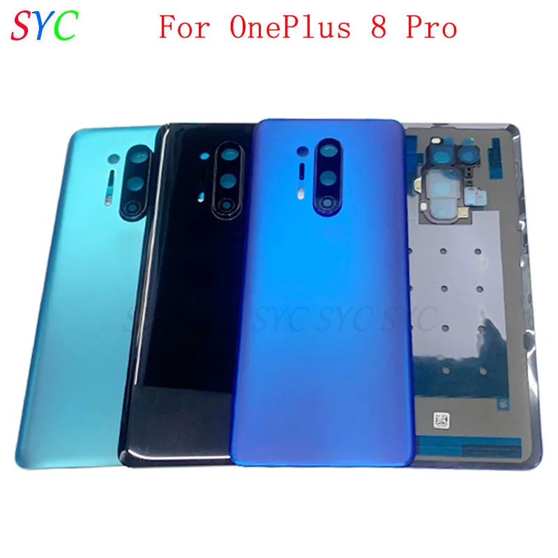 

Original Rear Door Battery Cover Housing Case For OnePlus 8 Pro Back Cover with Camera Frame Lens Logo Repair Parts