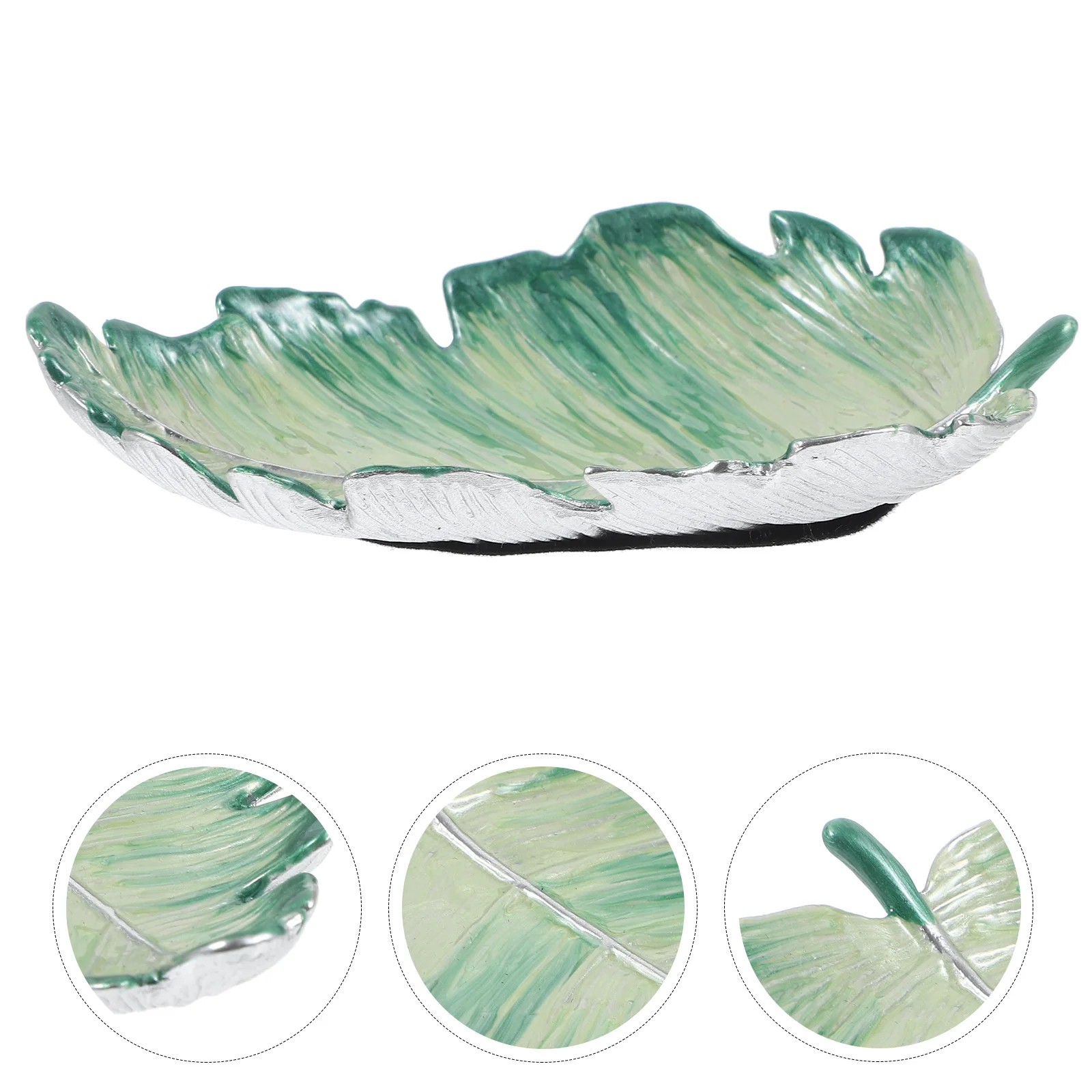 

Leaf Shaped Jewelry Tray Small Rings Holder Decorative Trinket Dish Key ganizer Elegant Desktop Vanity Accessories