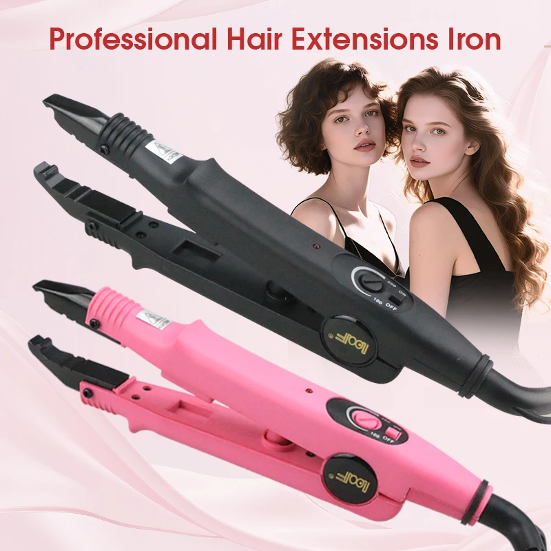 

Профессиональный утюг для наращивания волос с регулируемой температурой, инструмент для наращивания волос, разъем ‌ для салона домашнего использования модные женщины