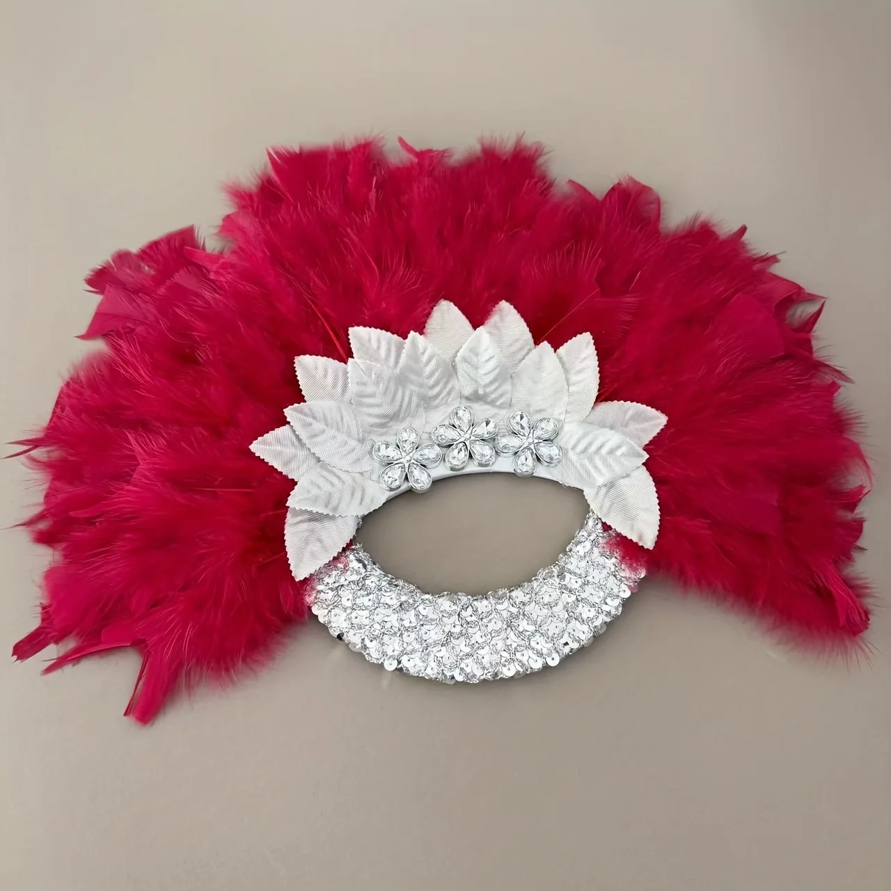 Happy Face Wedding Bride sosteniendo un abanico, accesorios para fiesta de Halloween y Navidad con abanicos, abanicos de mano, abanicos de color sólido