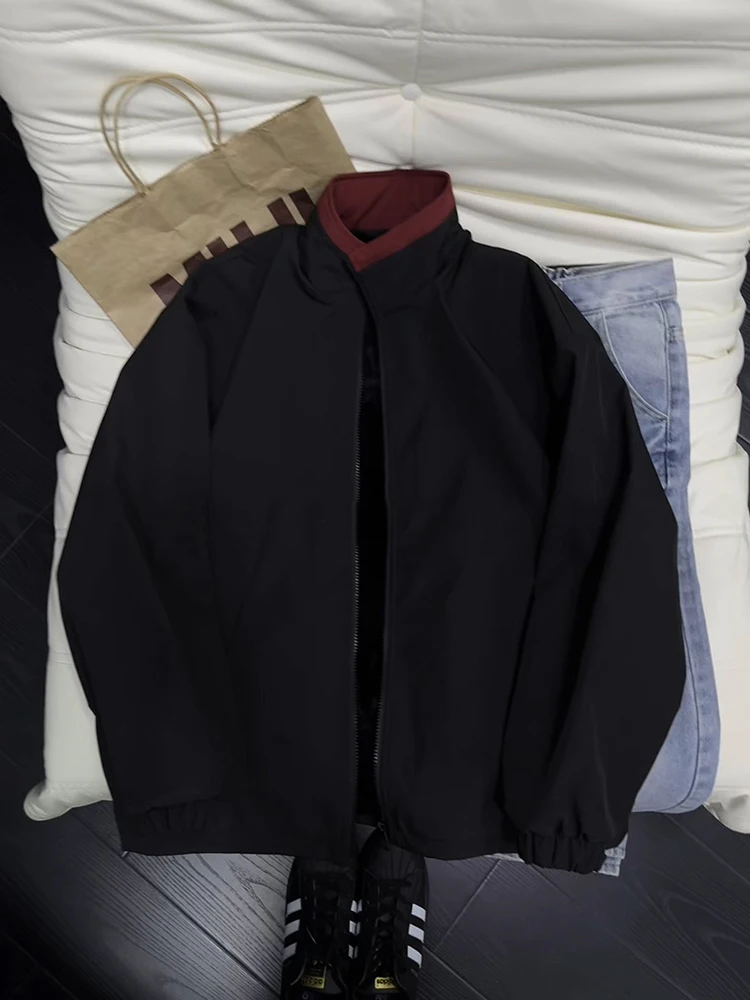 

Американская цветная хлопковая куртка с флисовой подкладкой для мужчин, зимняя, теплая, ветрозащитная, с воротником-стойкой