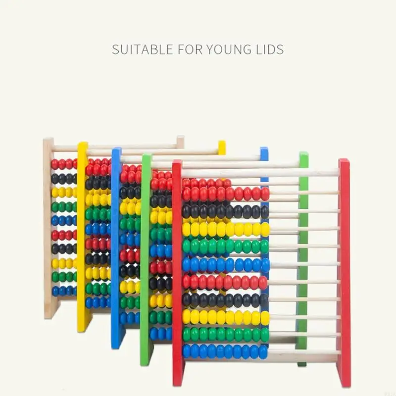 W91A تنسيق Wooden Abacus Hand-Eye لمدة 3-6 سنوات مهارات التفكير المنطقي