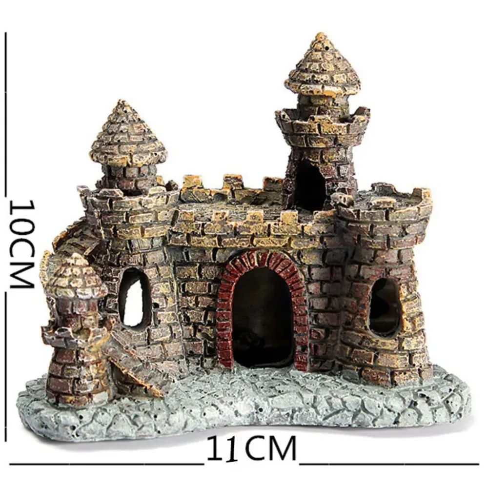 Castle Tower Ornaments Aquarium Resin Castle Fish Tank Decorations Fish Tank Aquarium Accessories