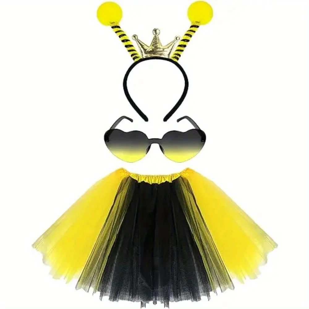 Pesenar Biene Kostüm setzt Biene Stirnband und Sonnenbrille für Halloween Hummel Themen Party Kostüm Zubehör Cosplay Party