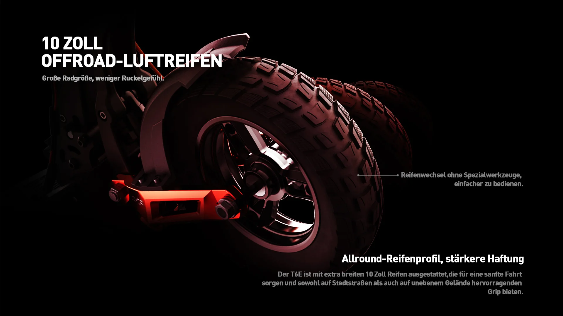 JOYOR T6E(ABE) Erwachsenen-Elektroroller 48V18AH Akku E-Mountain E-Scooter 10-Zoll Offroad-Reifen Faltbarer E-Scooter – Detail 8