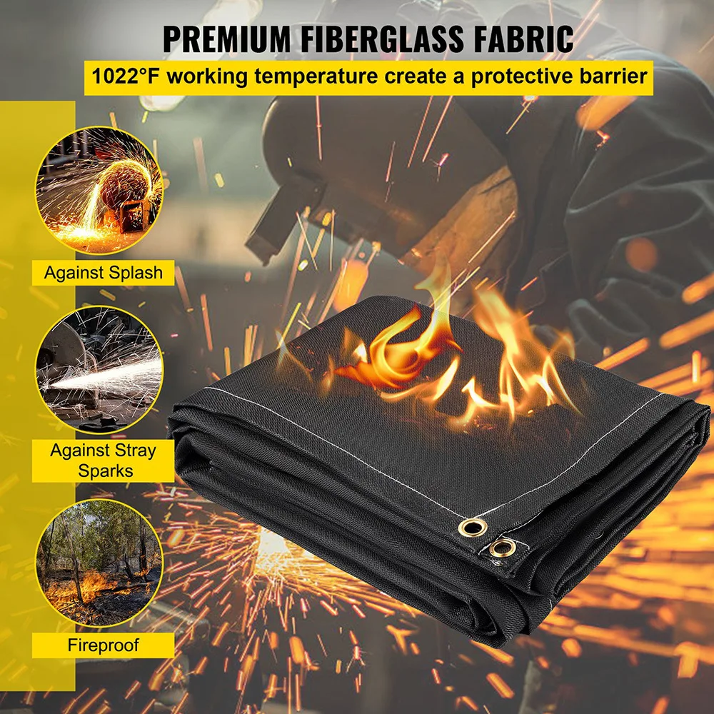 Fiberglass Welding Cloth Industrial Heat Resistant Fire Shielding Heavy-Duty Flame-Retardant Workshop Welding Protection