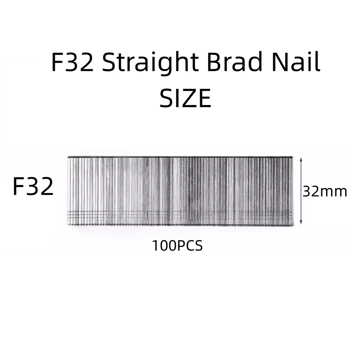 800pcs F32 Staples Straight Brad Nail 800pcs K425 U-shaped Nails for Cordless Electric Nail Gun for Wooden Working Power Tools view 3
