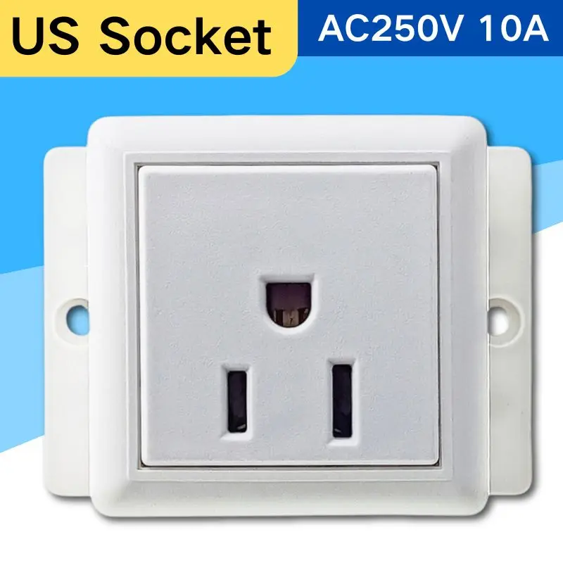 Convex Type 1 gang US Canada Socket Surface Mount Outlet Max AC250V 10A