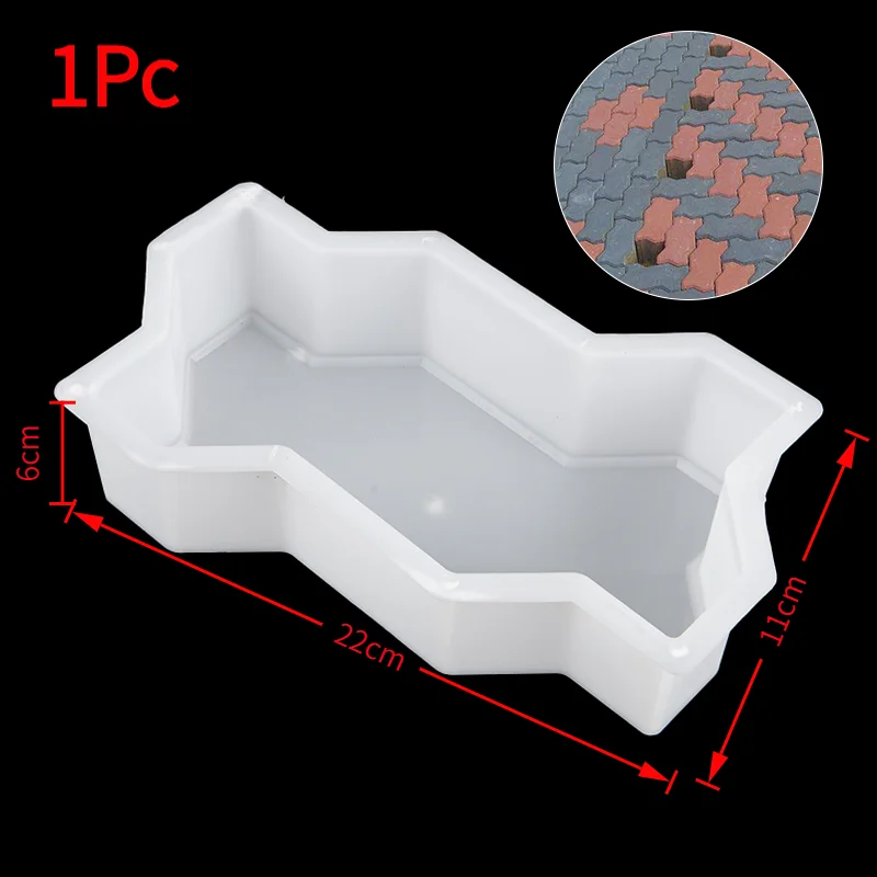 1Pc DIY Path Maker Concrete Molds Garden Pavement Mold Road Path Paving Brick Mould. view 2