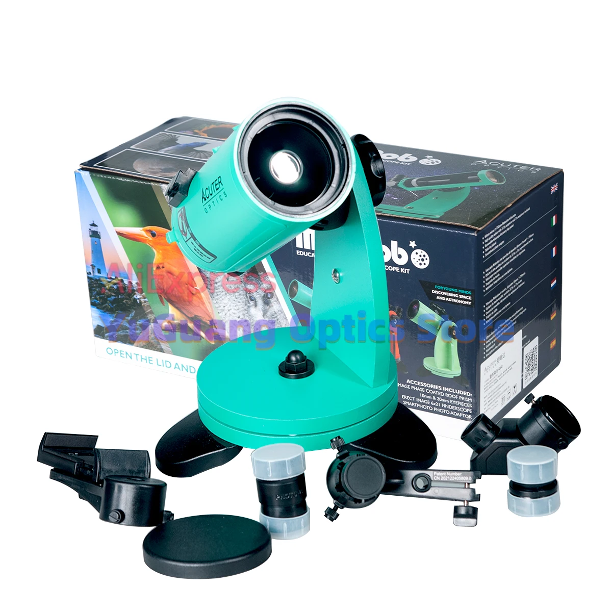 Acuter Telescope 60 with Dobsonian Mount phone 60mm Aperture 750mm Focal Length Finderscope Phone Adapter Tabletop Telescope view 6
