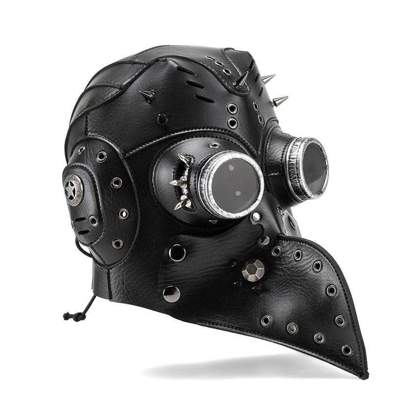 

Medieval Plague Doctor Mask PU Leather Steampunk Halloween Beak Cosplay Gothic Festival Funny Carnival Masquerade Party Mask