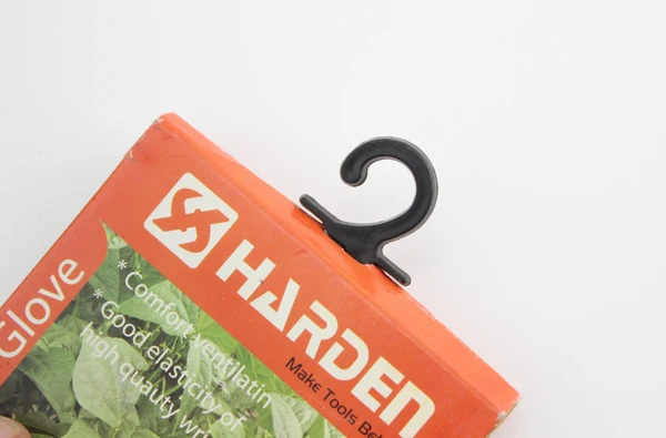 500 teile/los Socken Aufhänger Header Karte Haken Große Strümpfe Hosen Schlauch Handschuhe Handtuch Tasche Verpackung Display Haken Clip Kunststoff – Detail 5