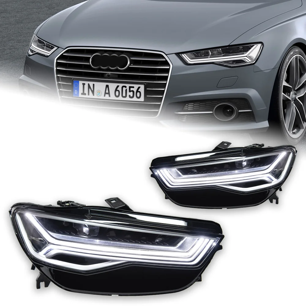 Car Lights For Audi A6 Headlight Projector Lens 2012-2018 Dynamic Signal Head Lamp A6 C7 LED Headlights Drl Automotive Accessory