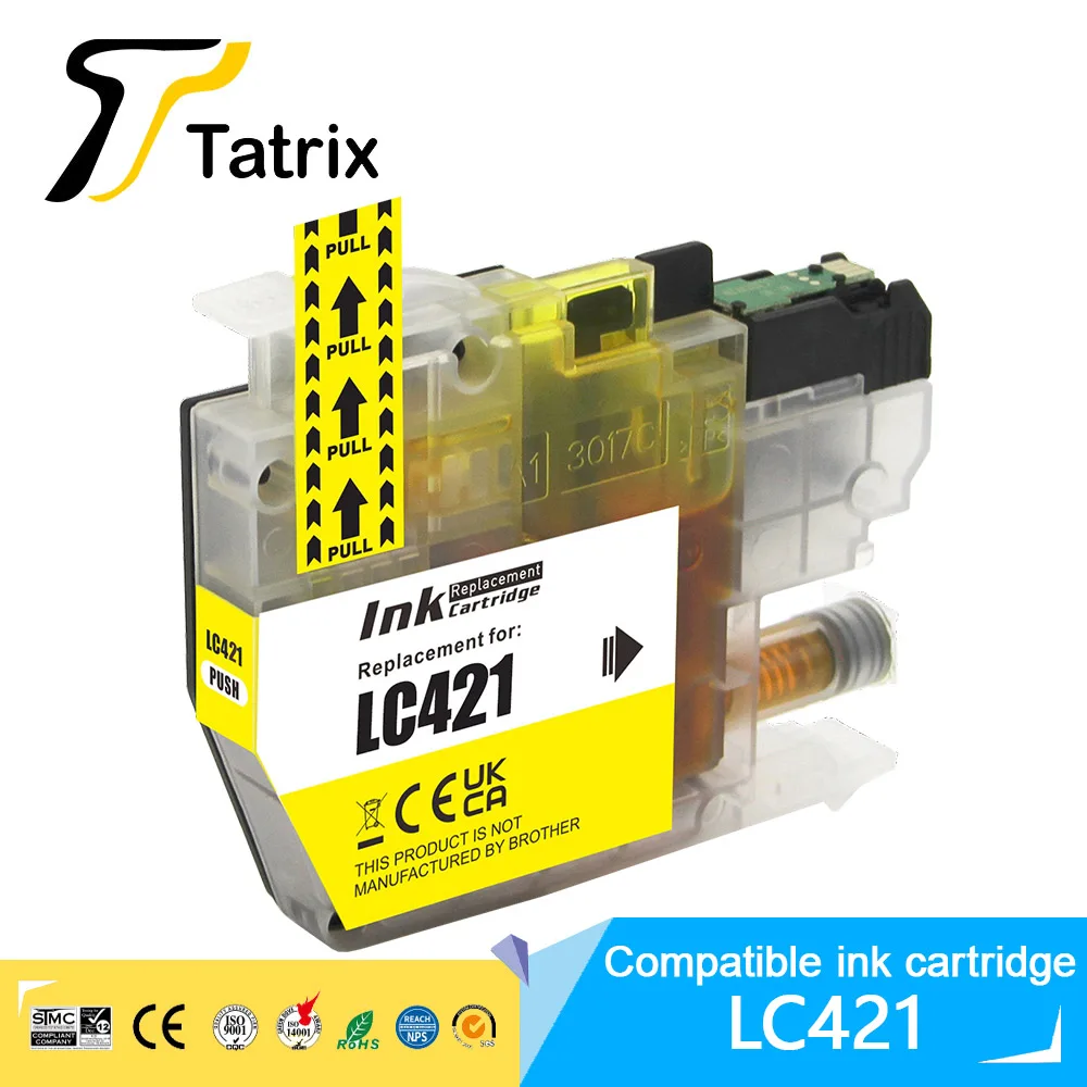 Tatrix Standard capacity LC421 LC 421 Compatible Ink Cartridge For Brother DCP-J1050DW MFC-J1010DW DCP-J1140DW printer