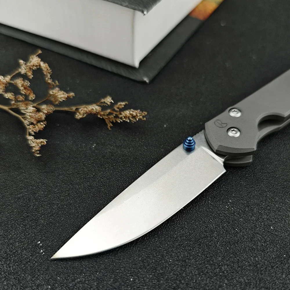 Chris Reeve Folding Knife, Multi-tools EDC Titanium Alloy Handle Pocket Knives, Camping Survival Tactical D2 Blade Knife