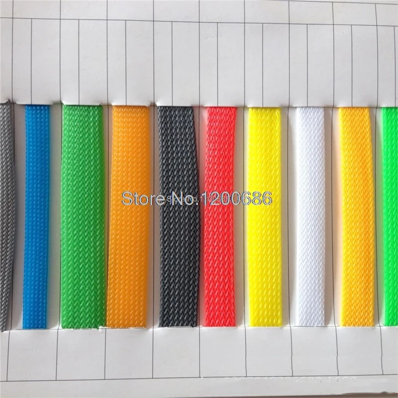 3MM 20M color Insulation Braided Sleeving Tight PET Wire Cables Protection Expandable Cable Sleeve Wire Loom