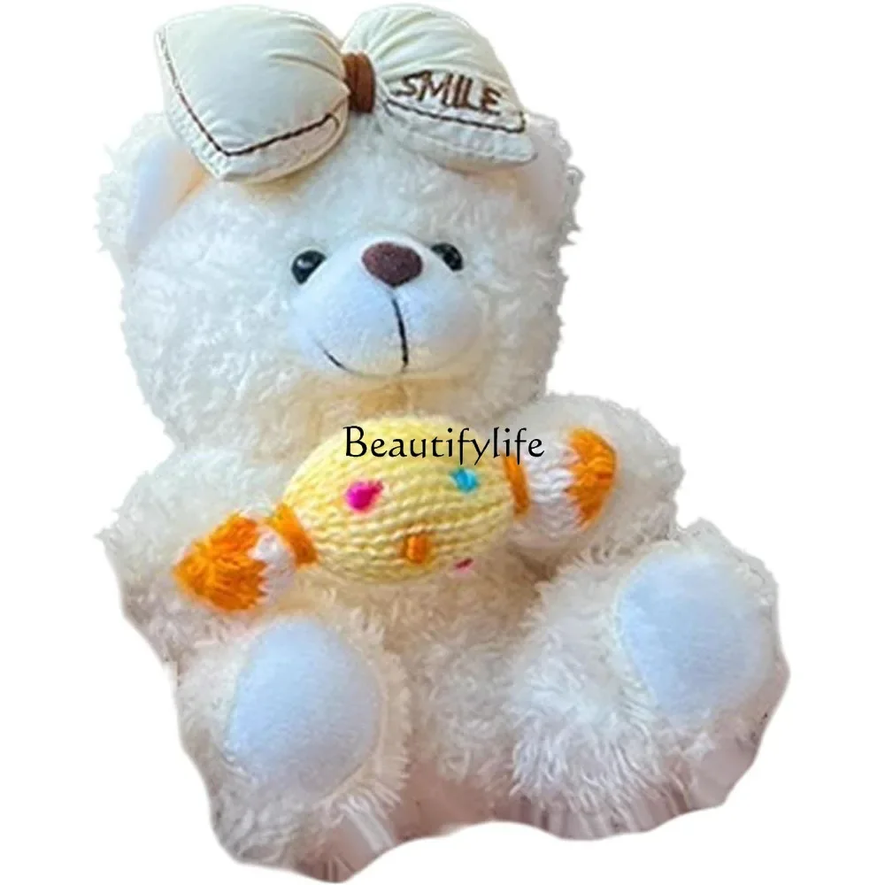 2 Car ornament creative cute cute bear screen cartoon car center console decoration car
