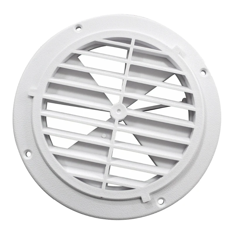 RV Yachts Boats Plastic Round Air Vents Louver Exhaust Fans White