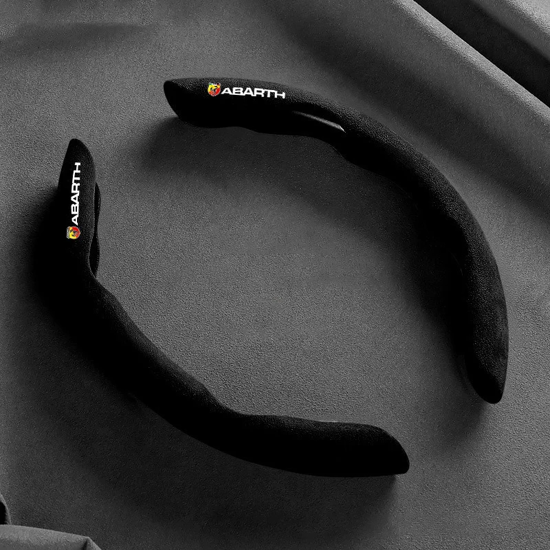 لشركة فيات أبارث 595 أبارث 500 أبارث 124 العنكبوت الملحقات الداخلية سيارة عدم الانزلاق عجلة القيادة المضادة للانزلاق غطاء جلد الغزال #1