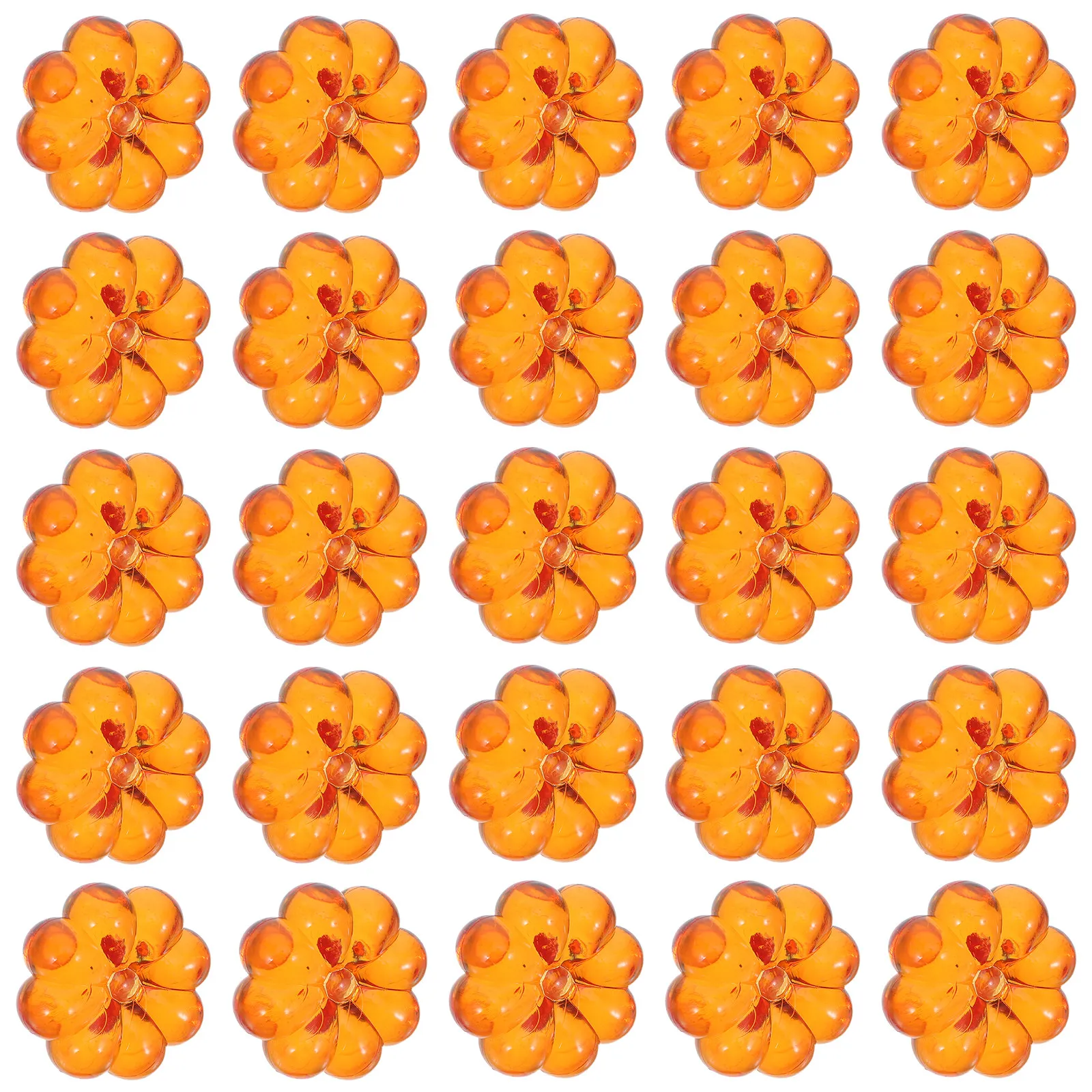 50Pcs Pumpkin Light Covers for String Lights Plastic 5Mm Bulb Caps Halloween Harvest Festival Decorative Fairy Lamp Shades