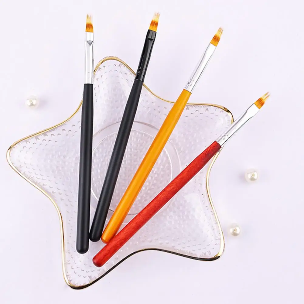 1Piece Nail Art Black Handle Pattern Painting Brush Acrylic UV Gel Extension Builder Coating Drawing Pen DIY Manicure Tool