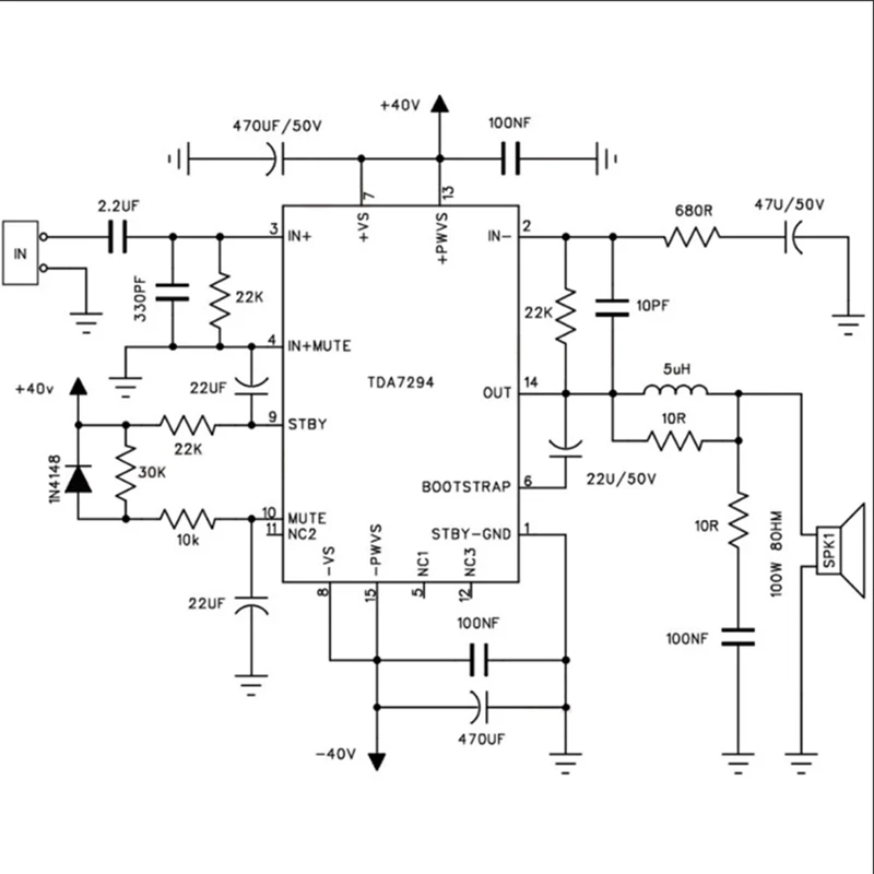 TDA7294 100 W + 100 W Dual-Channel Audio Versterker Board Eindversterker Board HIFI Versterker Module Accessories-A38R