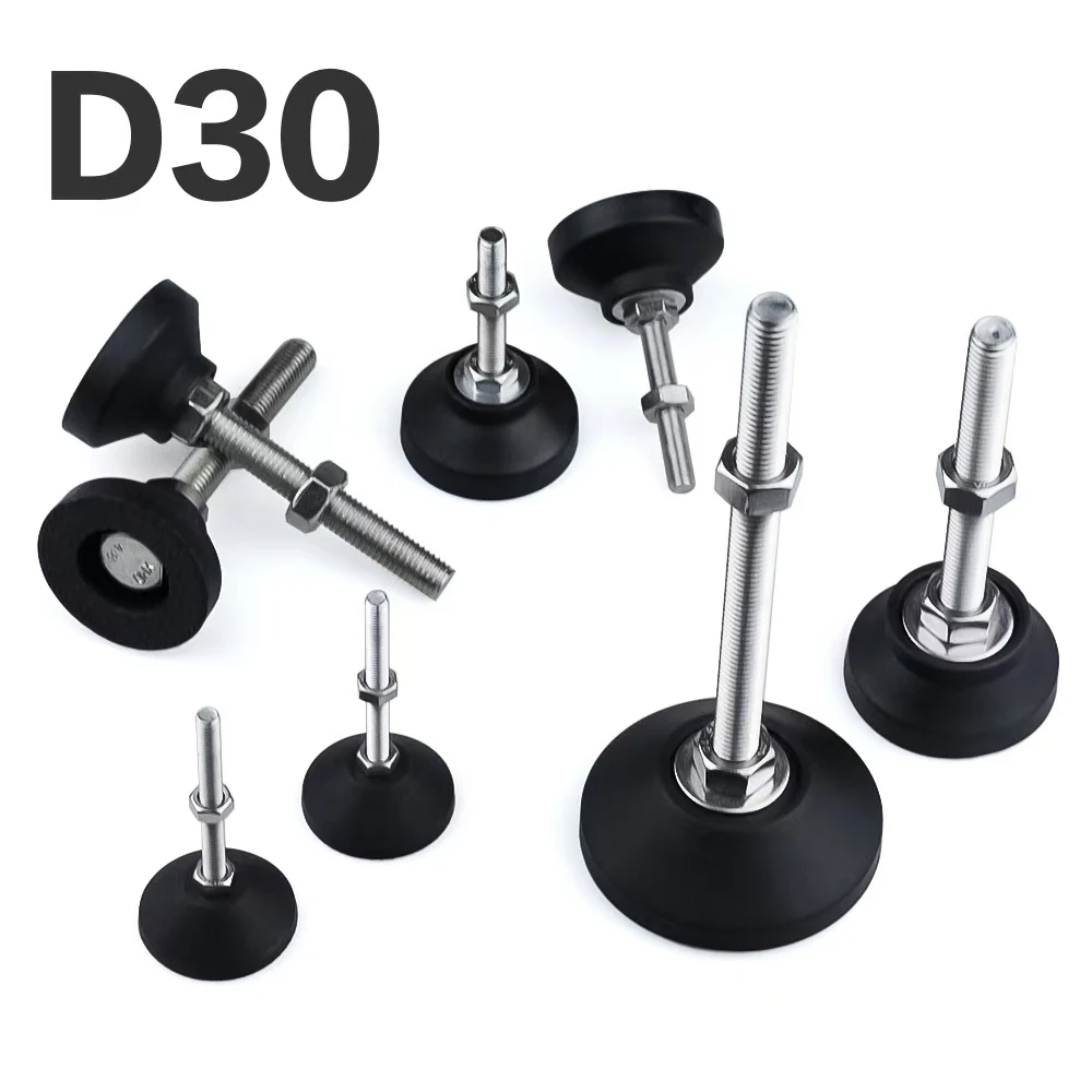 8Pcs Universal Adjustable Furniture Leveling Feet Rotating Base Universal Threaded Joint Sliding Pad D30D40 Furniture Foot Pad