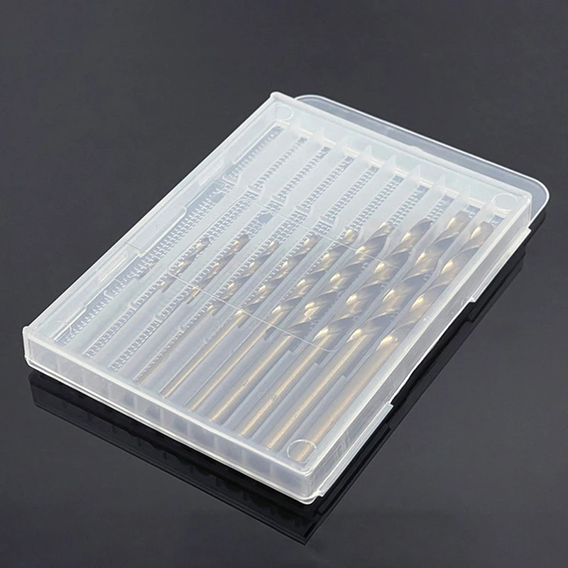 Multi-sizes Toolbox Tool Woodworking Drill Bit Packaging Case Thickened Transparent Plastic Twist Drill Empty Box Storage Box