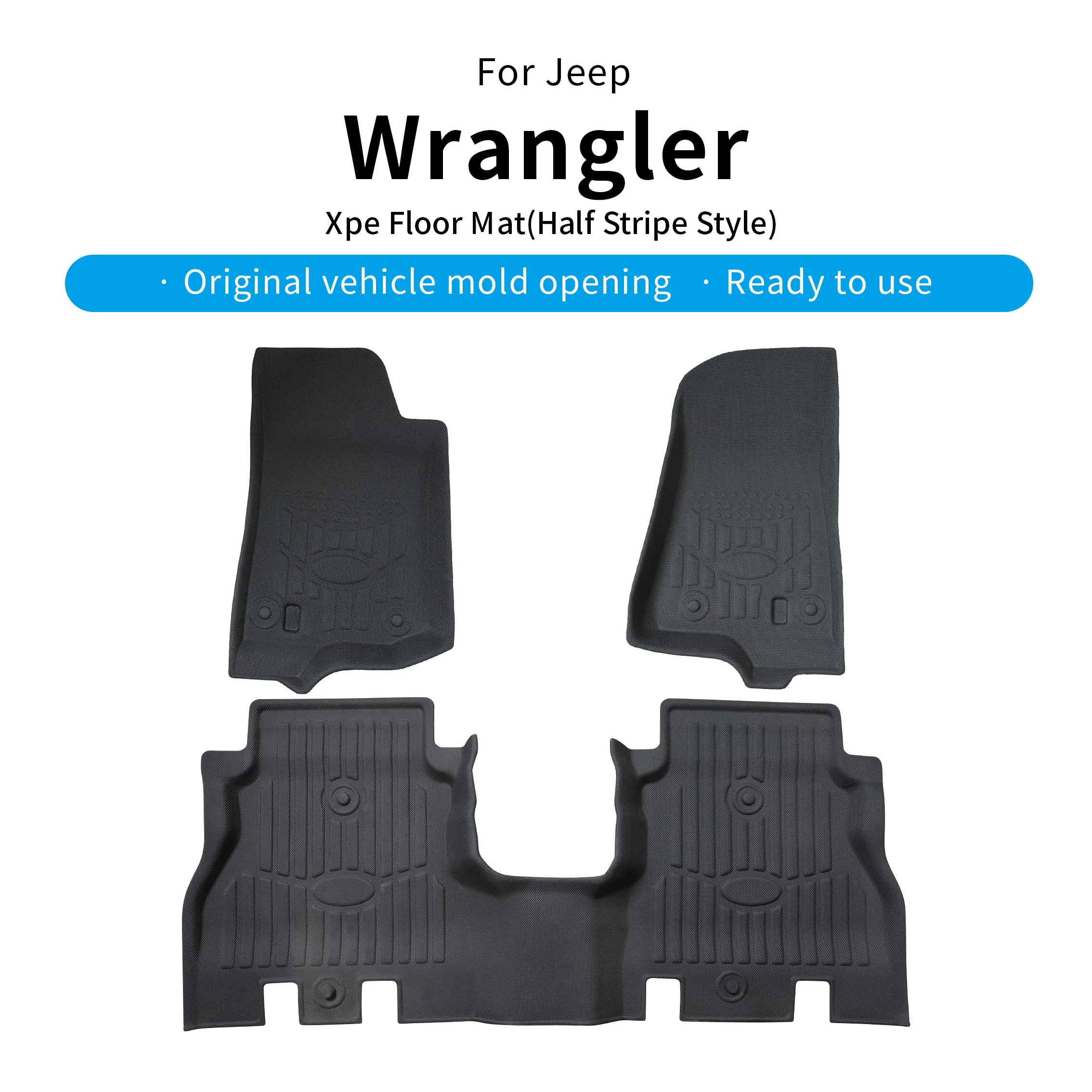 Suitable for Jeep Wrangler – XPE car mats, waterproof and dustproof, easy to clean with a precision-fit design.