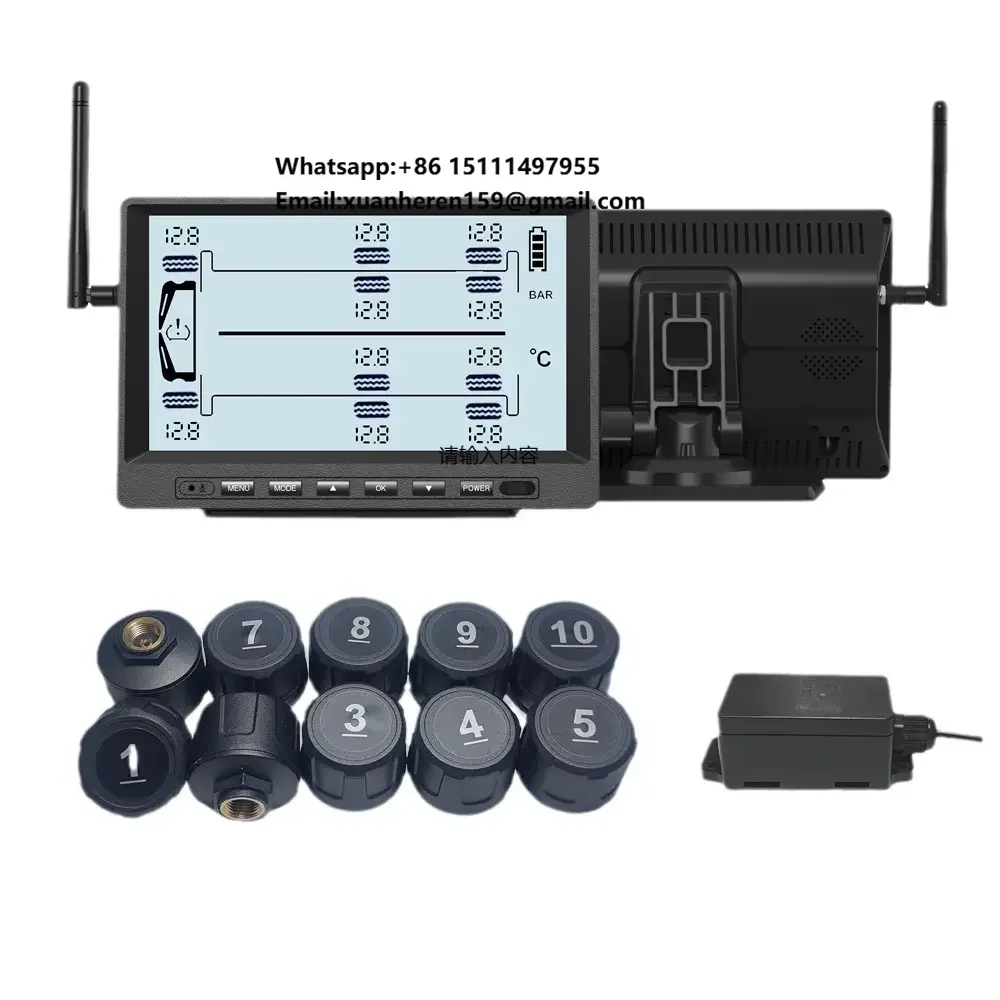 

Хит продаж: Автомобильная система контроля давления в шинах (TPMS) с датчиками на 6, 8, 12, 16, 22 колеса, 433,92 МГц, для грузовиков, автодомов и прицепов