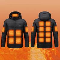 Men Heated Jacket USB Winter Outdoor Electric Heating Jackets Warm Sprots Thermal Coat Clothing Heatable Cotton jacket