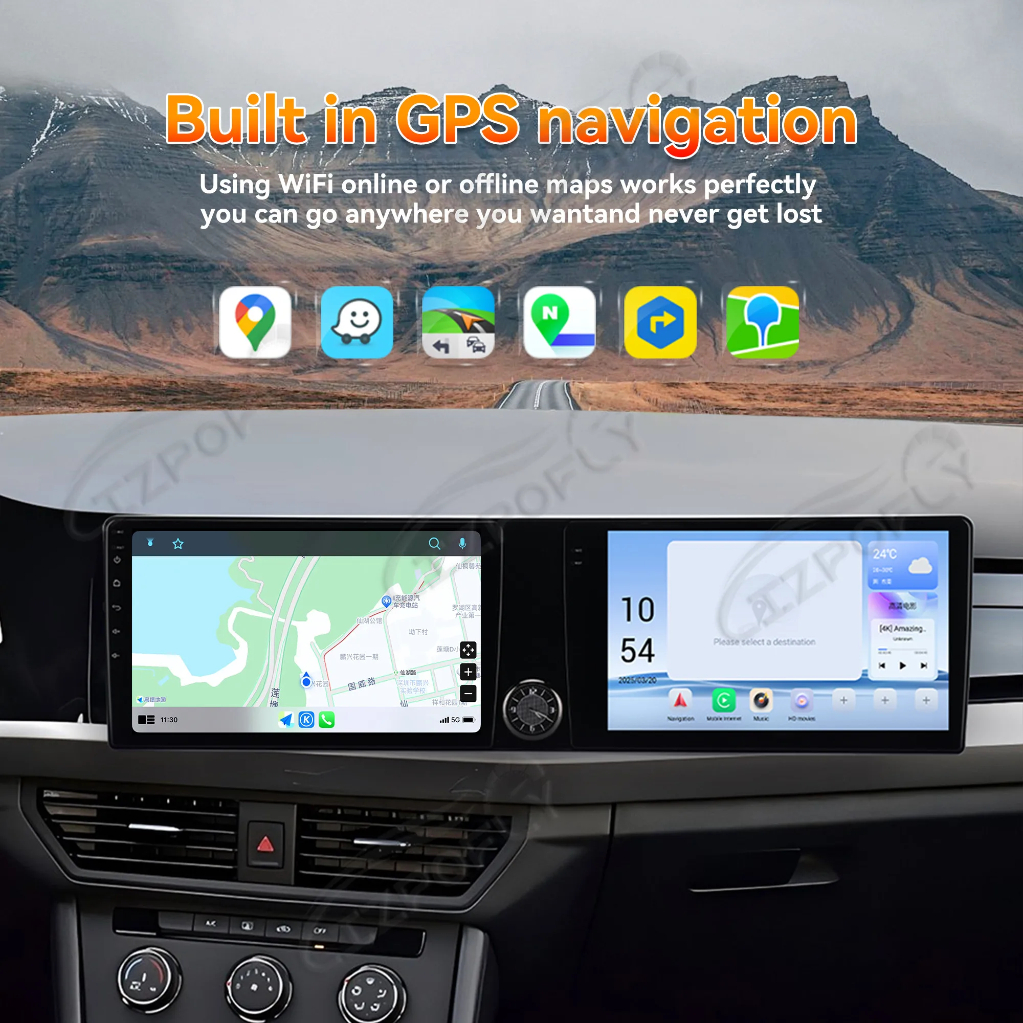 

Двойной 10,1-дюймовый автомобильный радиоприемник CarPlay Android 13 для Volkswagen Bora 2019-2022, мультимедийный плеер с сенсорным экраном, GPS-навигация, 4G WIFI