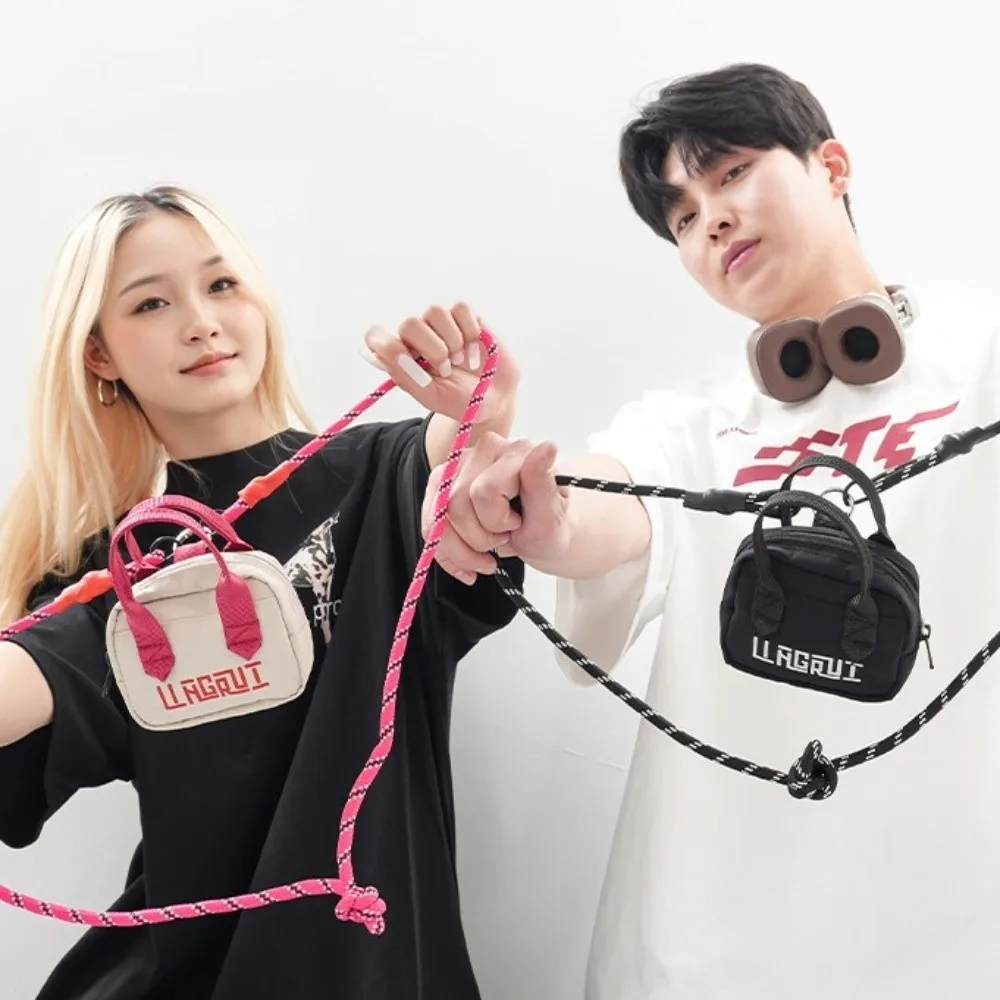 

Small Storage Bag Nylon Mini Crossbody Bag Card Holder Korean Style Coin Purse Pendant Lightweight Waterproof Neck Hanging Bag