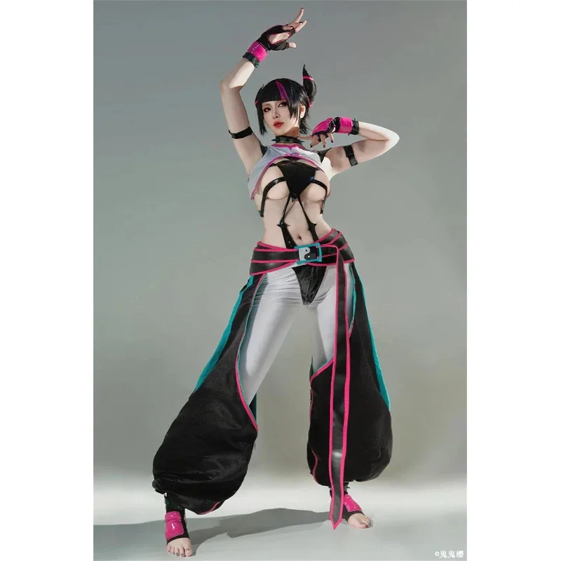 AGCOS Han Juri Street Fighter Cosplay Costume Woman Halloween Uniforms Game Sexy Cosplay - view 5