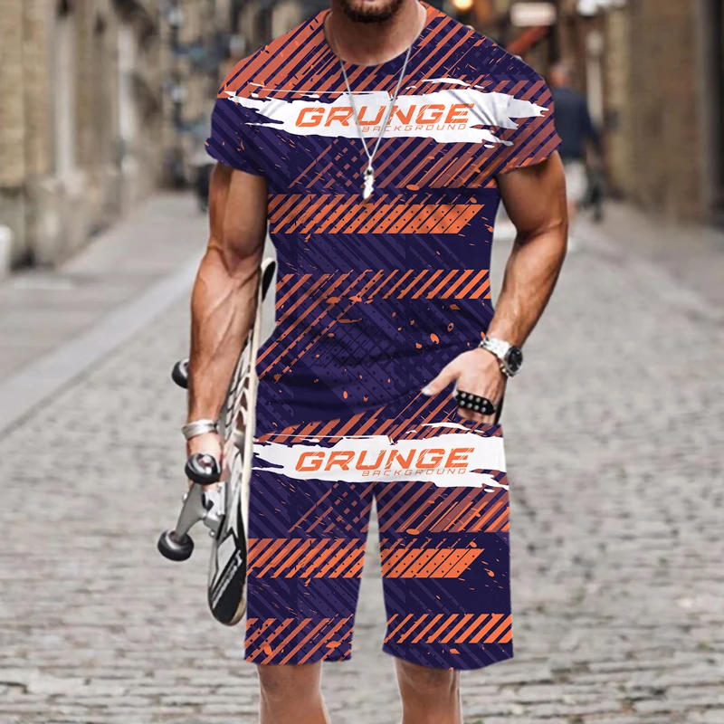 

Футболка мужская с 3D-принтом, круглым вырезом и коротким рукавом