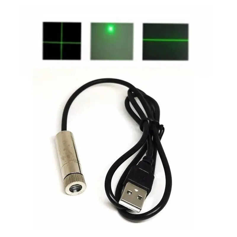 515/520nm 10mw Focusable Positioning Alignment Tool Dot/Line/Cross Laser Module