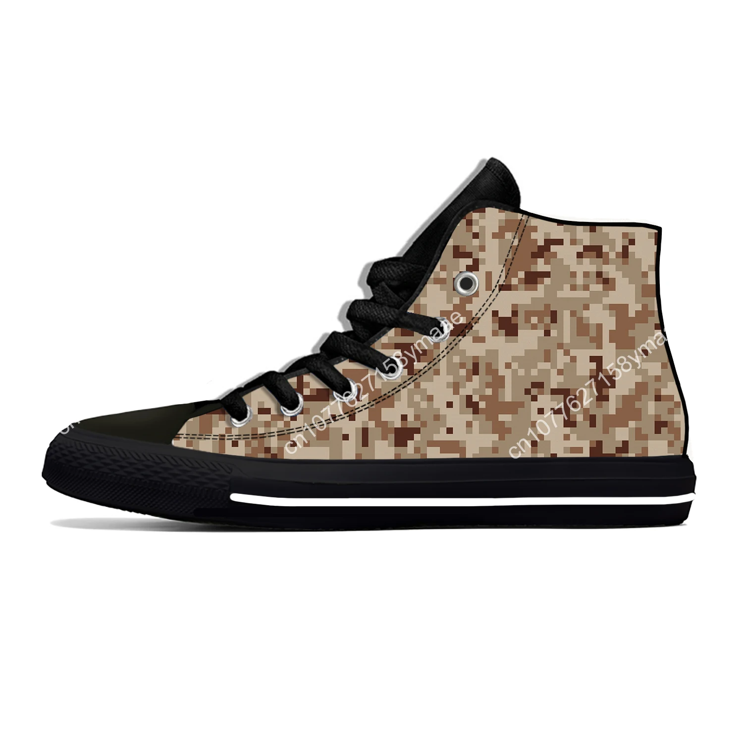 Hot Summer Cool Digital Desert Camouflage Pattern Funny Casual Shoes High Top Men Women Sneakers Classic Latest Board Shoes