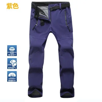 

Winter Woman Men Pants Camping Hiking Soft Waterproof Fleece Warm Windproof Walk The Dog Outdoor Skiing Trousers