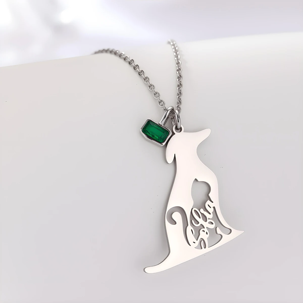 

Ожерелье с подвеской в виде милой собачки или кошки с именем на заказ от Todorova, из нержавеющей стали, для любителей животных, подарок для владельцев питомцев