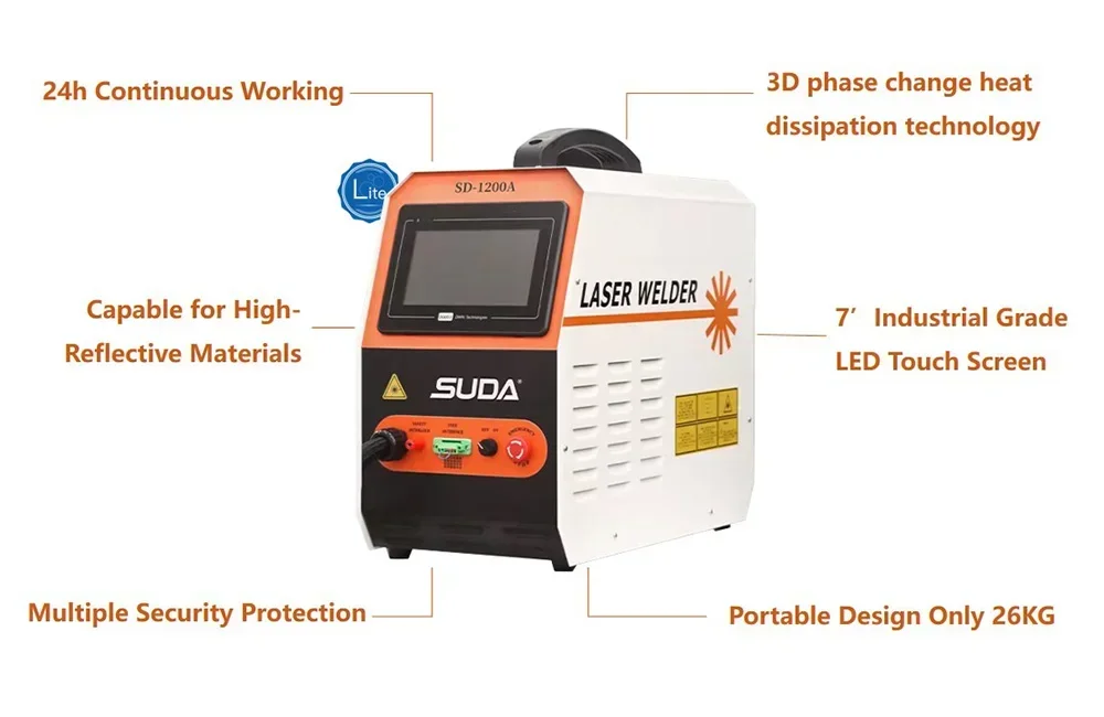 1500W-3000W Air-Cooling Raycus Laser Welding Machine Handheld Fiber Laser Welders For Metal