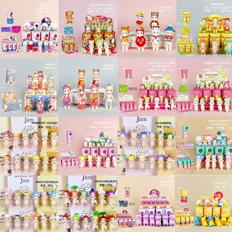 Alta qualidade s0nny anjo caixa cega hippers olhando para trás frutas e vegetais anime figura coleção modelo desktop decoração do carro