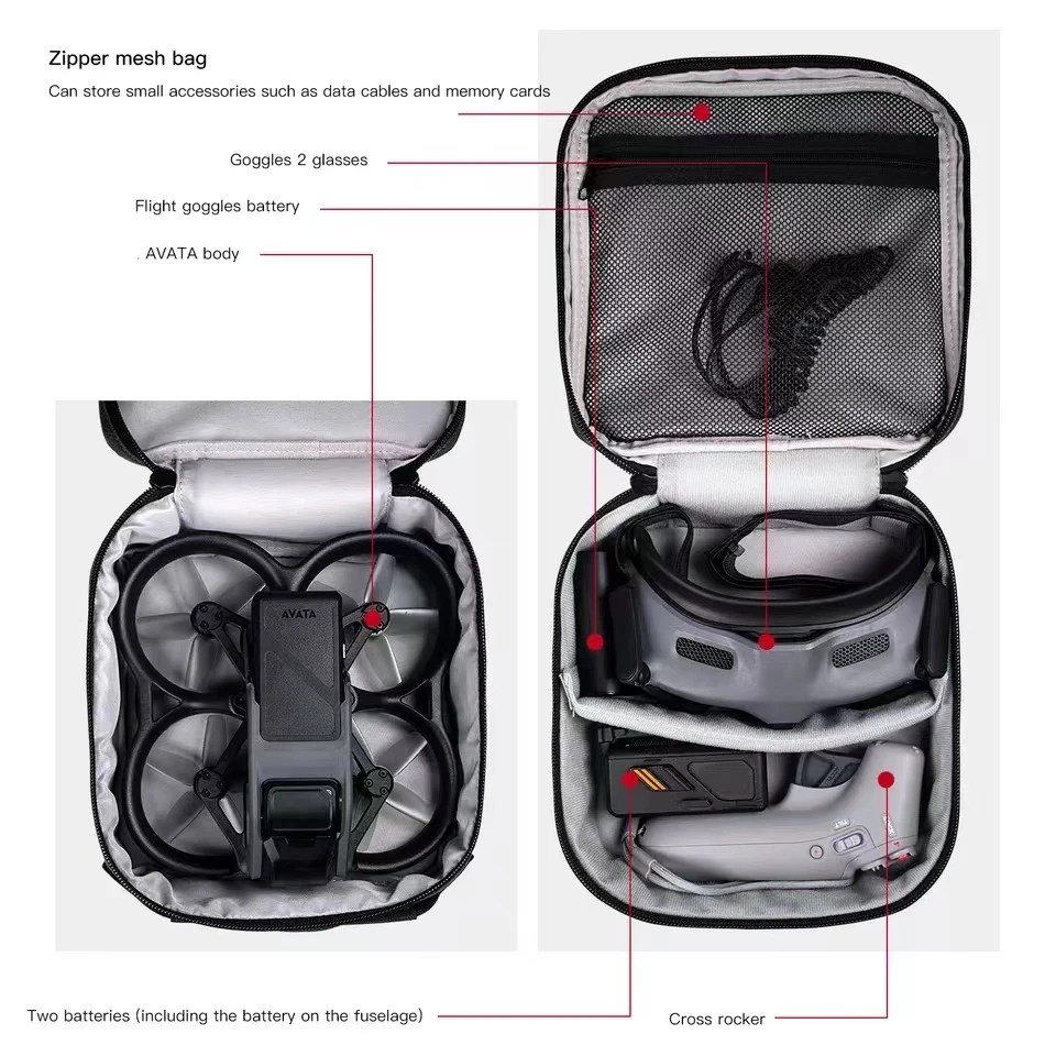 Storage Bag for DJI Neo/Avata/Avata 2 Box Mini Simple Large-capacity Portable Bag Drone Accessories for DJI Avata/Avata 2 Case