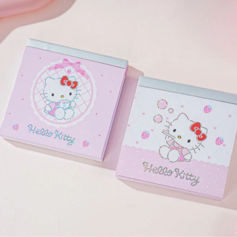 12-ピース-ロットかわいいサンリオストロベリーキティメモパッドかわいい-n-回使用できる文房具ラベルメモ帳ブックマークポスト学用品