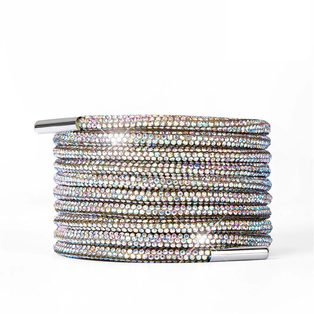 

1PC Fashion Cross Braiding Strap Drawstring Bright Strings Sneakers Laces Shoe Laces Rhinestone ShoeLaces