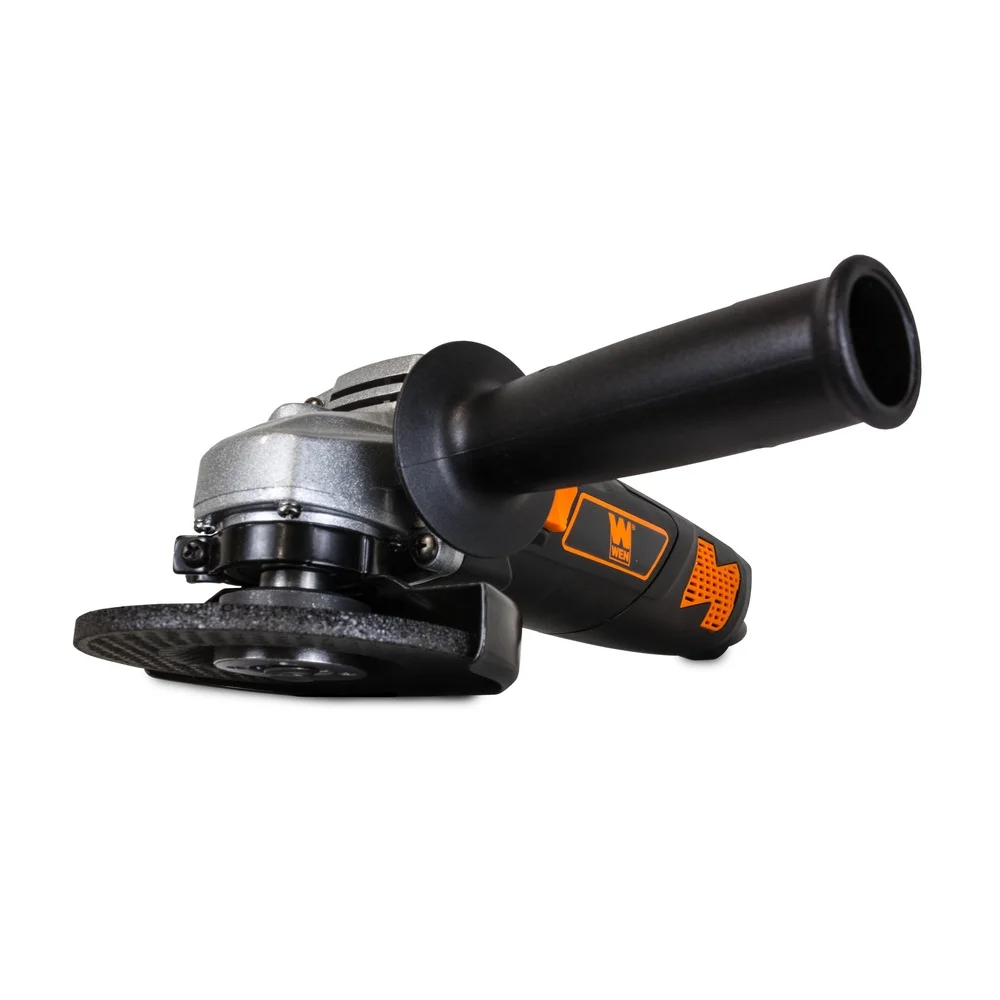 7-Amp Angle Grinder 4-1/2 Inch Lightweight Adjustable Design Rubber Grip 11000 RPM Reversible Handle Arbor Adapter Included