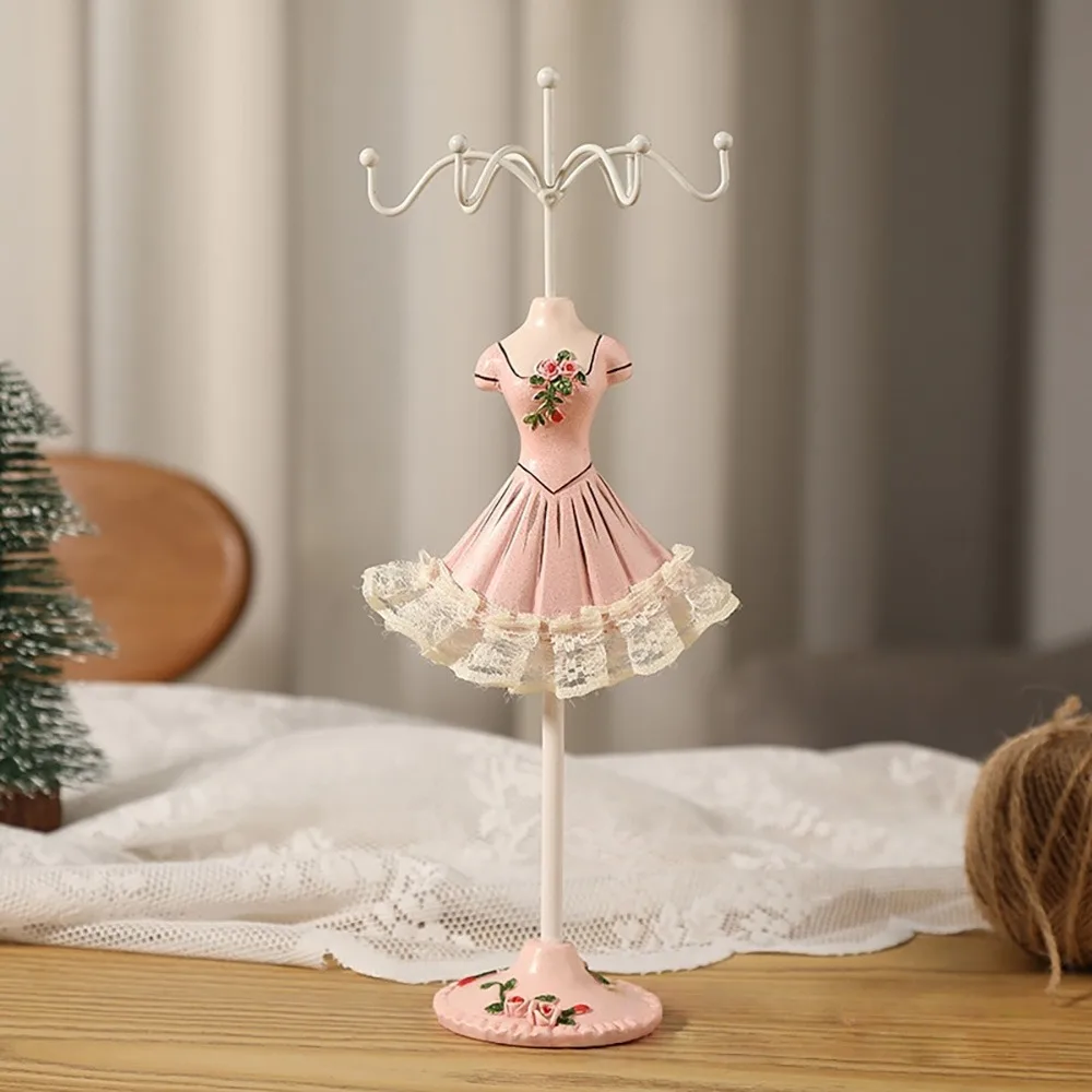 

Organizer Rack Dress Model Jewelry Display Rack Princess Luxury Necklace Mannequin Display Stand Rose Elegant