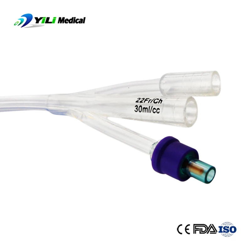 Medical 3 way Silicone Foley Catheter Disposable Urology catheter 5-10ML