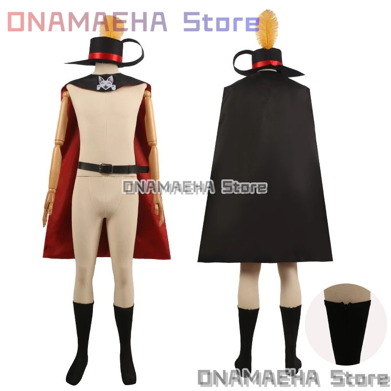 Disfraz de cosplay de espadachín Medieval de Anime Catpuss, capa de gato en bota, sombrero, cubierta de zapato, animal, disfraz de Halloween para niños y adultos personalizado