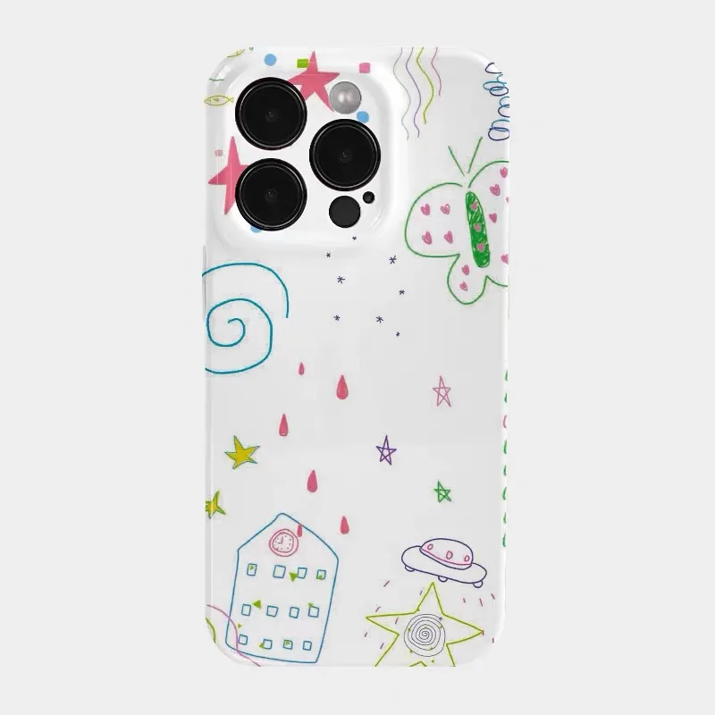

Small Fresh White Minimalist Raindrops Phone Case for IPHONE 17 Air 16E 15 PROMAX 14 Plus 13 12 MINI 11 XR Acrylic Phone Cover