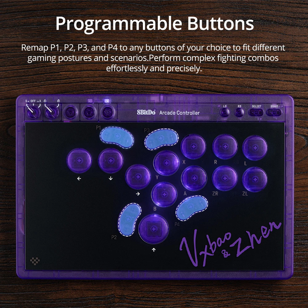 New 8BitDo Arcade Controller Vxbao & Zhen Champion Double